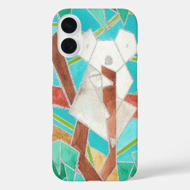 Funda iPhone 16 Koala in Tree Original Abstract Art (Reverso )