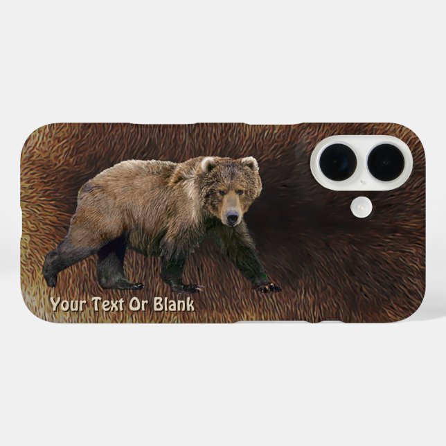Funda iPhone 16 Kodiak Bear En Caribou Fur (Reverso (Horizontal))