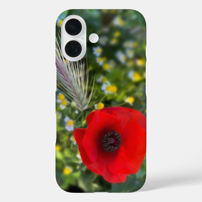 Funda iPhone 16 La amapola roja (Reverso )