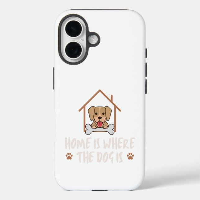 Funda iPhone 16 La casa es donde está el perro (Reverso )