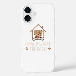 Funda iPhone 16 La casa es donde está el perro