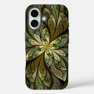 Funda iPhone 16 La Chanteuse Vert Green Resumen Vidrio Manchado