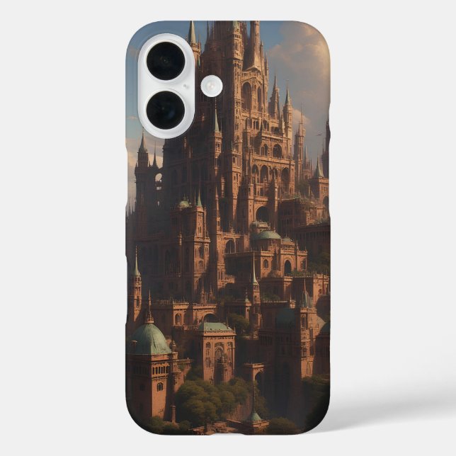 Funda iPhone 16 La ciudadela de Aethel (Reverso )