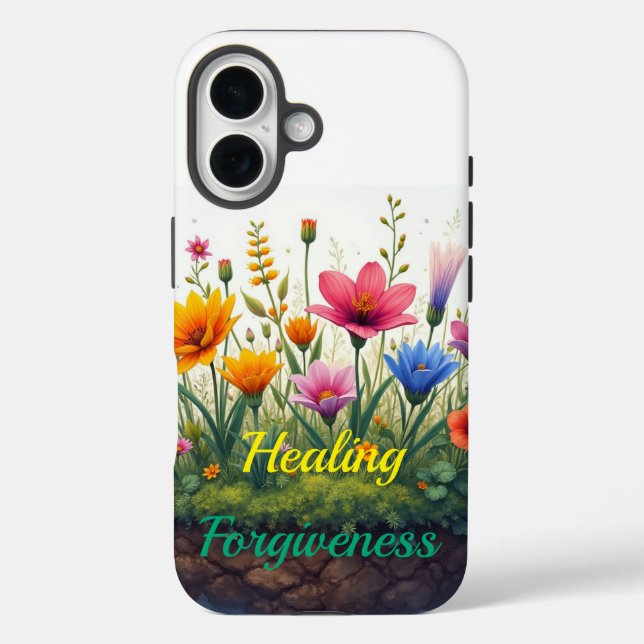 Funda iPhone 16 La curación necesita perdón amor fe (Reverso )