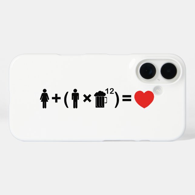 Funda iPhone 16 La ecuación del amor para los hombres (Reverso (Horizontal))