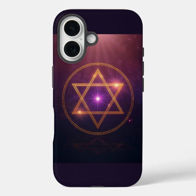 Funda iPhone 16 La Estrella Cósmica de Equilibrio Iluminado (Reverso )