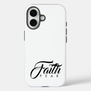 Funda iPhone 16 La fe sobre el miedo negro y blanco
