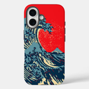 Funda iPhone 16 La gran decoración pop de la ola de Hokusai