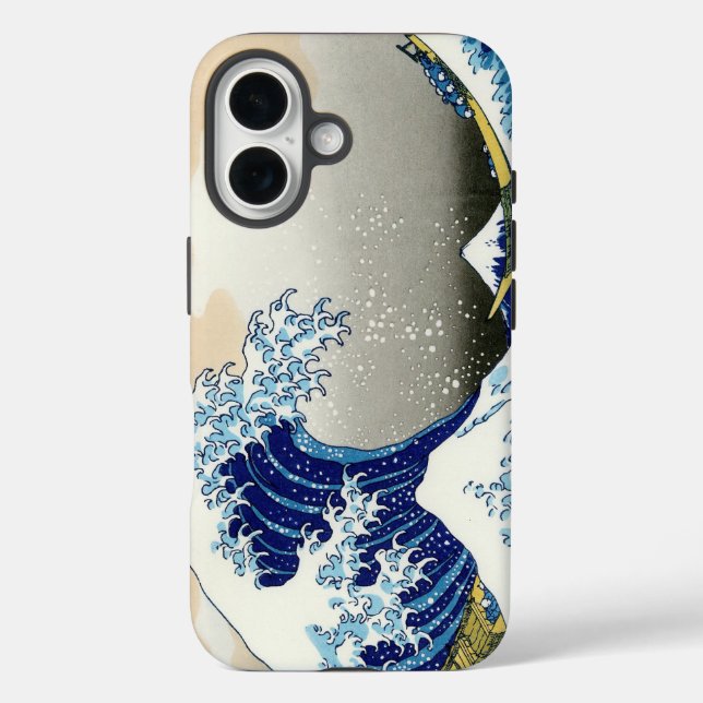 Funda iPhone 16 La gran ola del Kanagawa Katsushika Hokusa (Reverso )