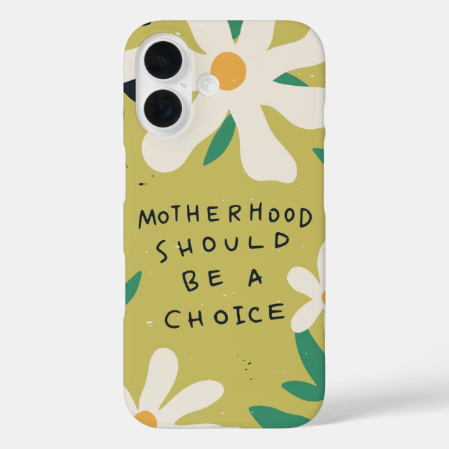 Funda iPhone 16 La maternidad debe ser una flor feminista (Reverso )