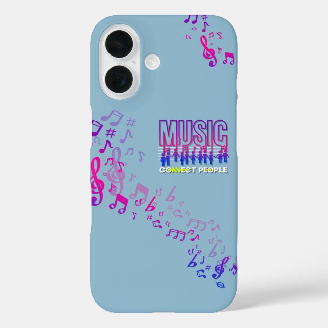 Funda iPhone 16 La música une a las personas | (Reverso )
