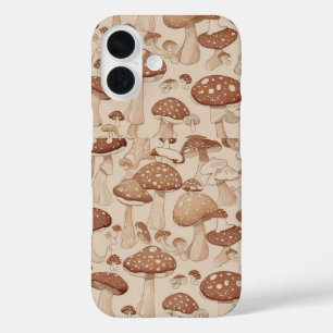 Funda iPhone 16 La naturaleza: Arte con temas de setas