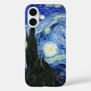 Funda iPhone 16 La noche estrellada de Vincent Van Gogh