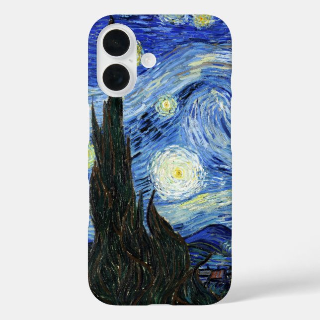 Funda iPhone 16 La noche estrellada de Vincent Van Gogh (Reverso )