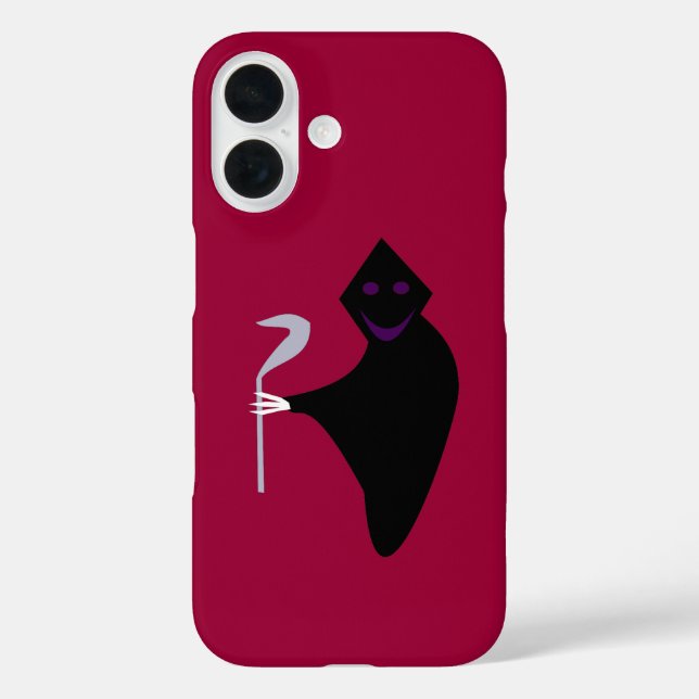 Funda iPhone 16 La Parca Halloween (Reverso )