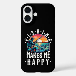 Funda iPhone 16 La pesca me hace feliz
