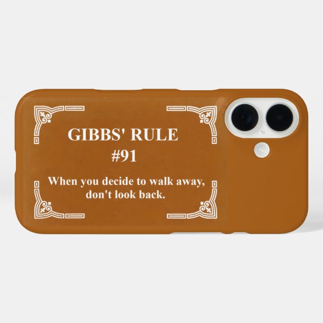 Funda iPhone 16 la regla 91 de Gibbs (Reverso (Horizontal))