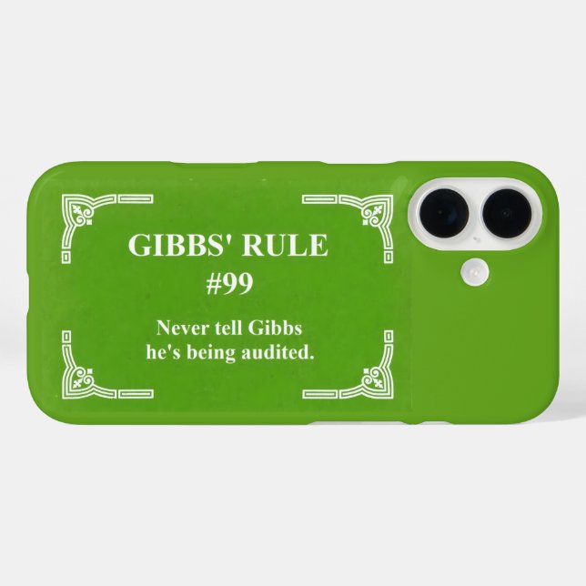 Funda iPhone 16 la regla 99 de Gibbs (Reverso (Horizontal))
