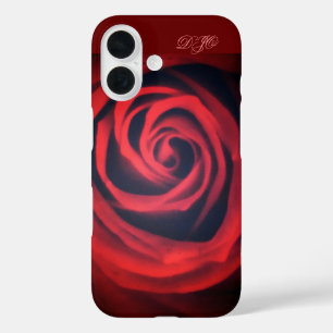 Funda iPhone 16 La rosa roja oscura se acerca