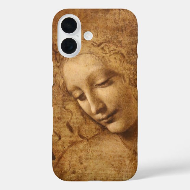 Funda iPhone 16 La Scapigliata de Leonardo da Vinci, Cabeza de una (Reverso )