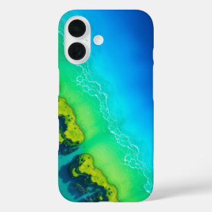 Funda iPhone 16 La serenidad oceánica: Una capa marina calmante