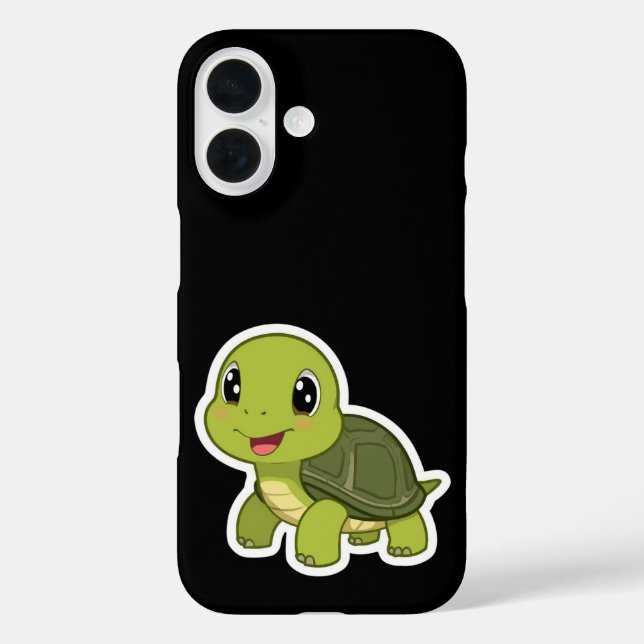 Funda iPhone 16 La tortuga alegre que nunca corrió (Reverso )