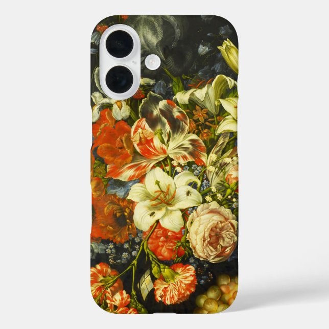 Funda iPhone 16 La vida con flores y fruta (Reverso )