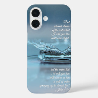Funda iPhone 16 La vida en el agua azul nunca tiene sed de la Bibl