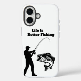 Funda iPhone 16 la vida es mejor pescando