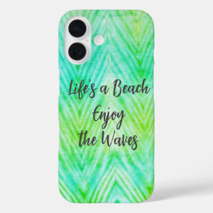 Funda iPhone 16 La vida es una playa disfruta de la cita de la tex