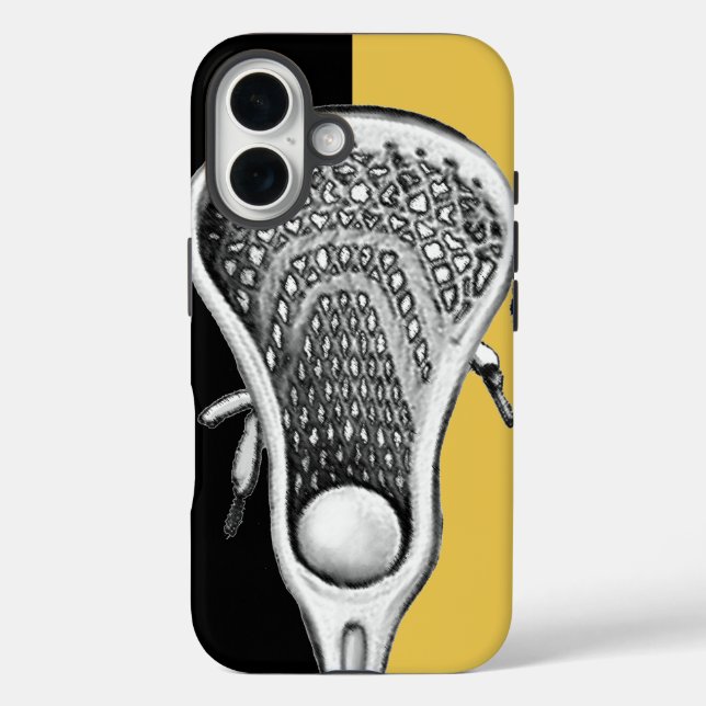 Funda iPhone 16 Lacrosse Sports Gold (Reverso )