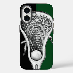 Funda iPhone 16 Lacrosse Sports Team Green