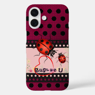 Funda iPhone 16 Ladybug de puntos rojos