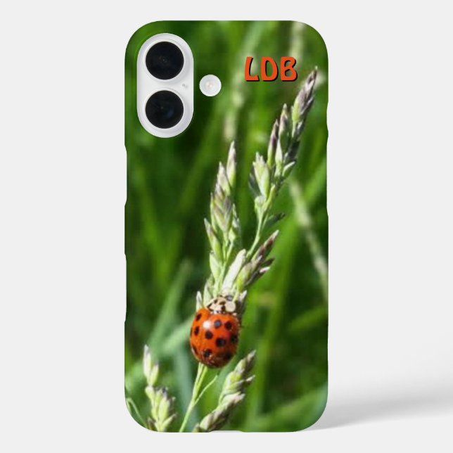 Funda iPhone 16 Ladybug en la hierba (Reverso )