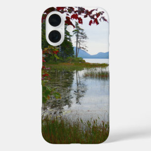 Funda iPhone 16 Lago Eagle y Hojas de Arce Rojo II
