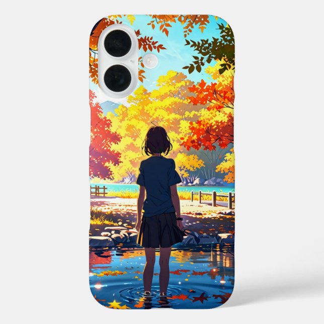Funda iPhone 16 Lago Serene Autumn (Reverso )