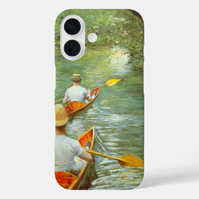 Funda iPhone 16 Las canoas, perissoires de Gustave Caillebotte (Reverso )