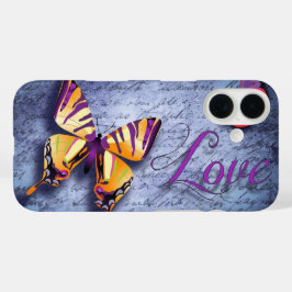 Funda iPhone 16 Las mariposas adoran el azul