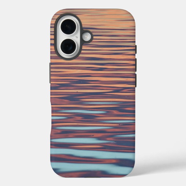 Funda iPhone 16 Las olas de sol en el agua (Reverso )