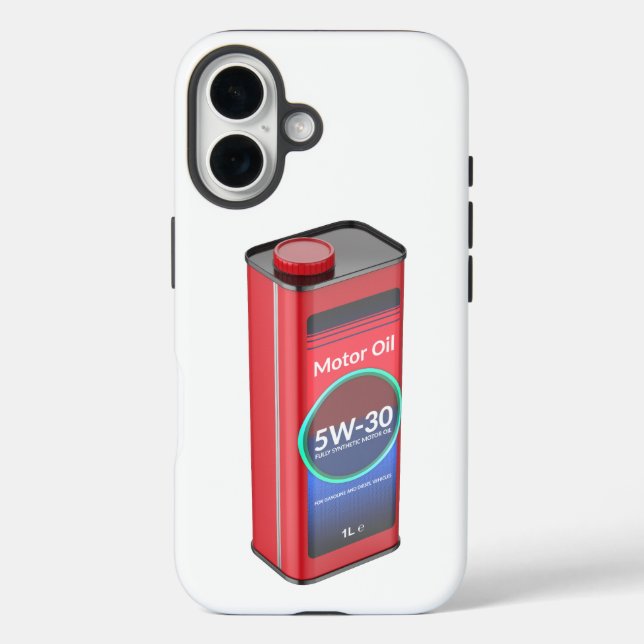 Funda iPhone 16 lata de aceite para motores de automóviles sintéti (Reverso )