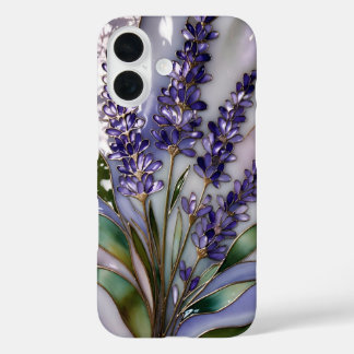 Funda iPhone 16 Lavender Floral Phone Case Purple Elegant