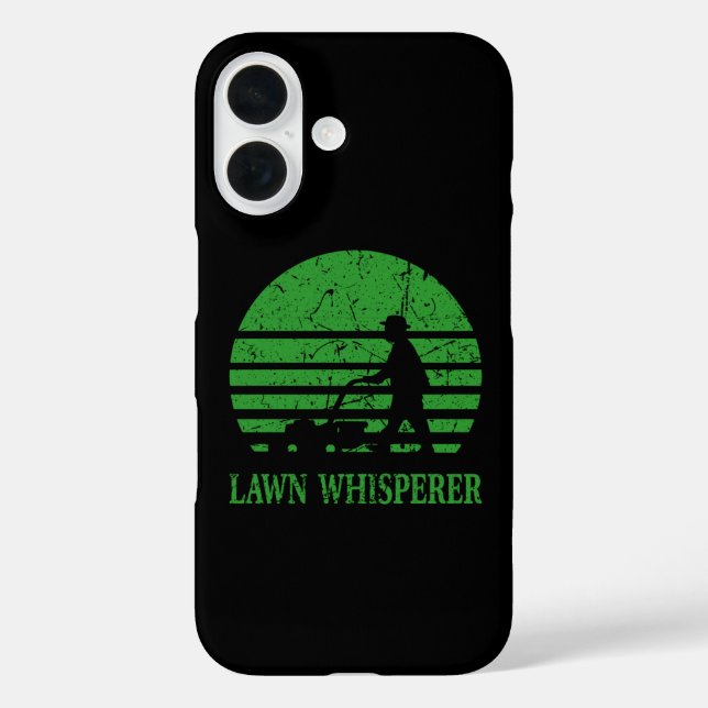 Funda iPhone 16 Lawn Mower Lawn Whisperer Gardener Gift (Reverso )