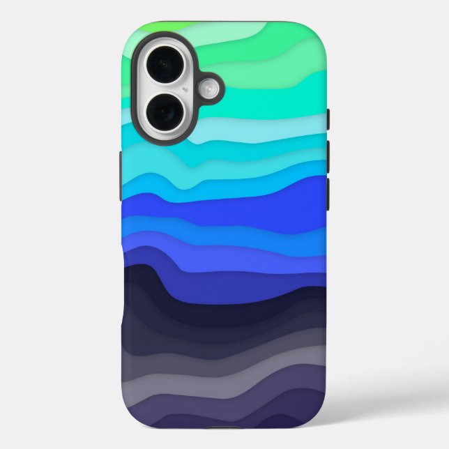 Funda iPhone 16 Layered Waves iPhone Case | Dark Galaxy (Reverso )