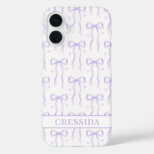 Lazos de Coqueta Morada Monogramados