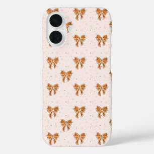 Funda iPhone 16 Lazos de Galletas de Navidad