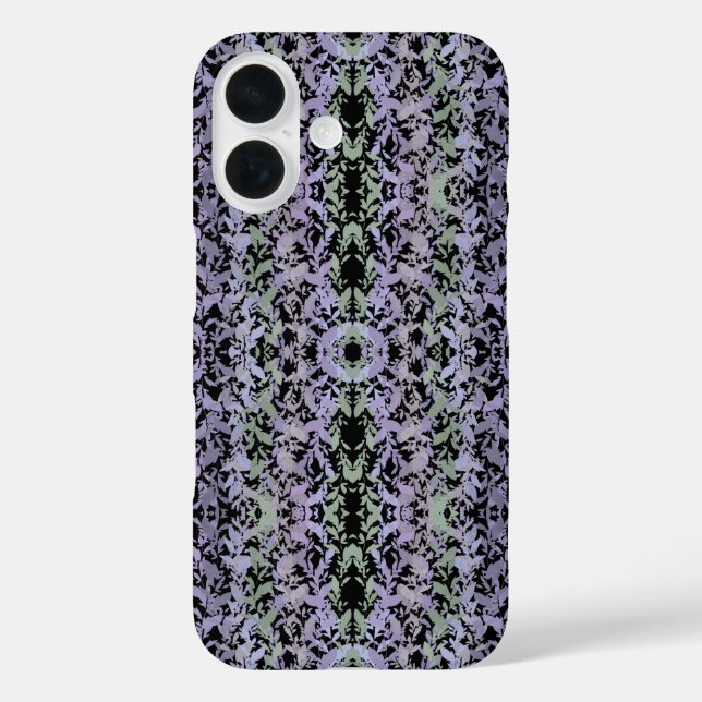 Funda iPhone 16 Leafy Creeping Vine Drawing Pattern With Pastels (Reverso )