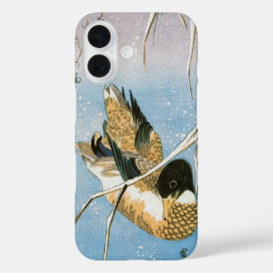 Funda iPhone 16 Leche de nieve en el agua del pato salvaje de Hiro