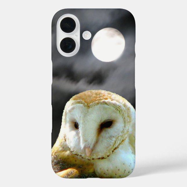 Funda iPhone 16 Lechuza Barn Luna Llena (Reverso )