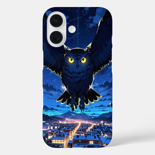 Funda iPhone 16 Lechuza de invierno (Reverso )