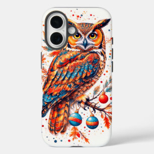 Funda iPhone 16 Lechuza navidad